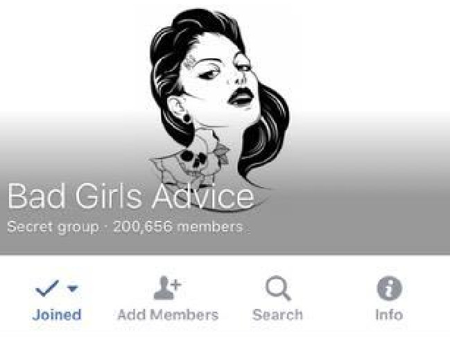Bad girls advice group removed